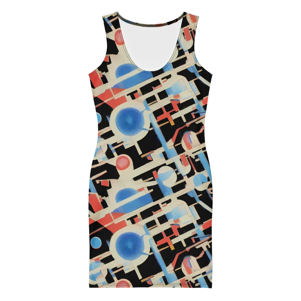 Orbit Deco on Bodycon Dress — Front