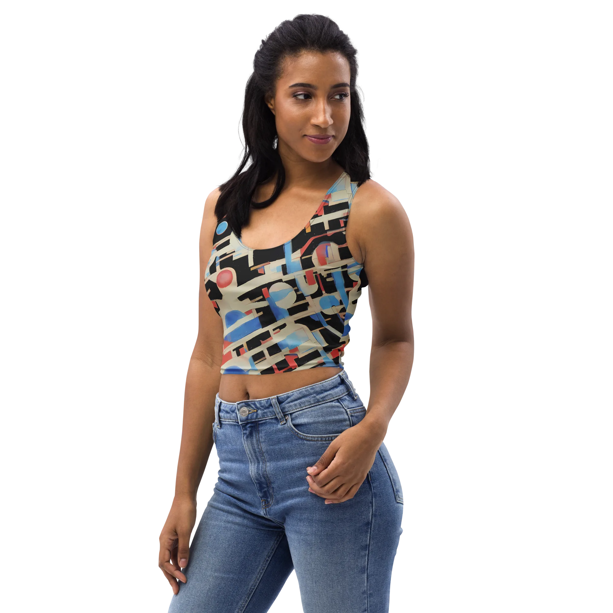 Orbit Deco on Crop Top — Left Front