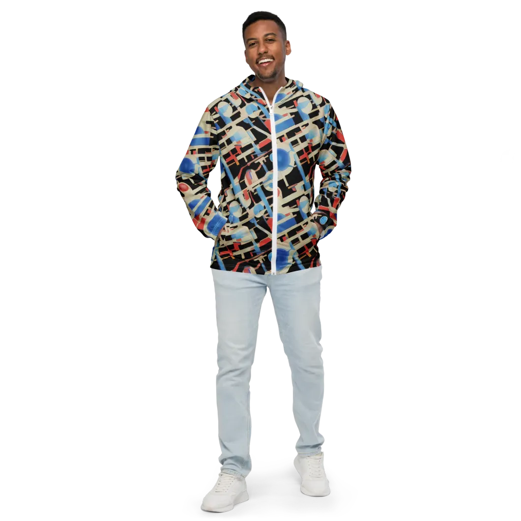Orbit Deco on Men's Windbreaker — Front