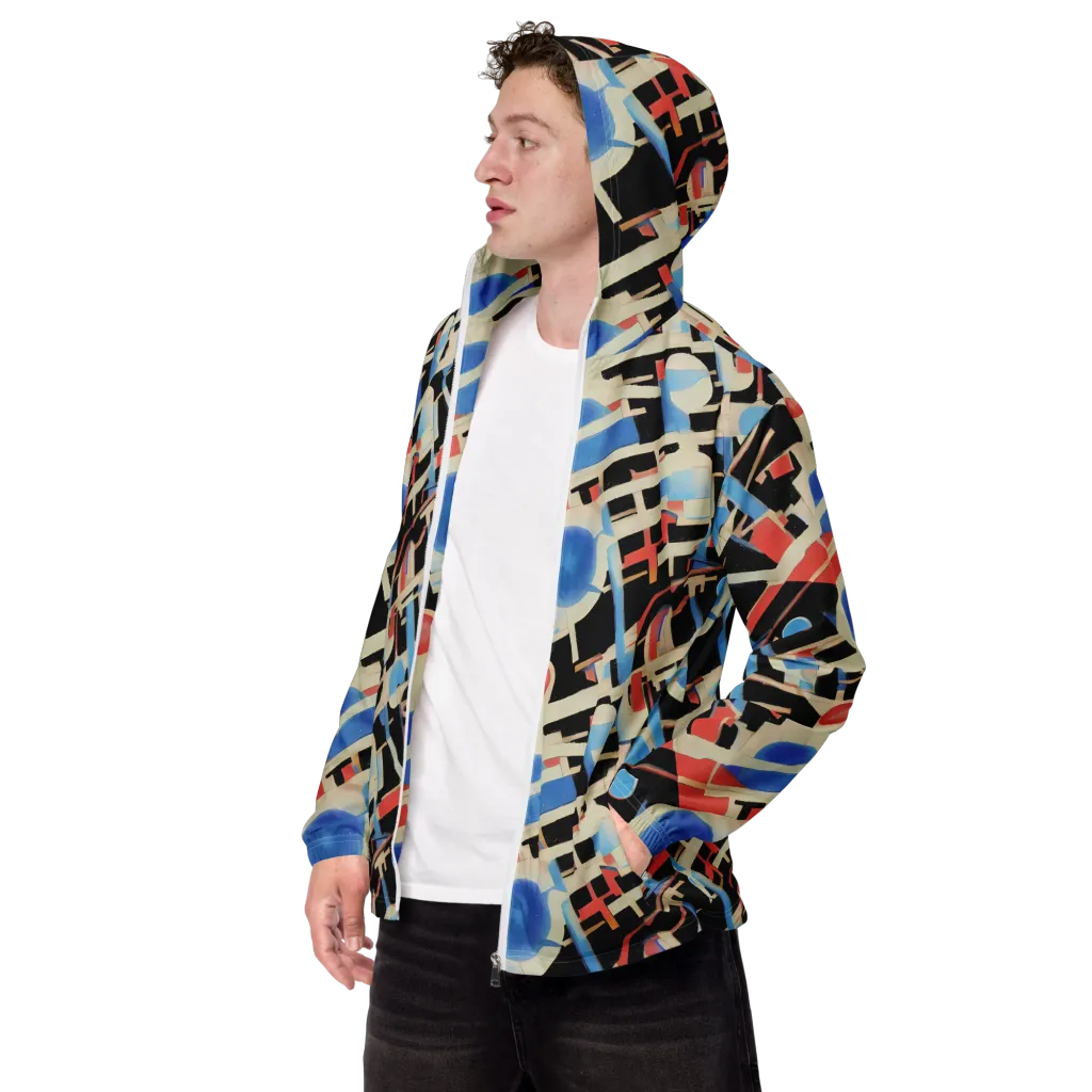 Orbit Deco on Men's Windbreaker — Left Front