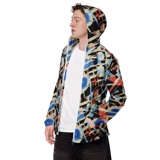 Orbit Deco on a Men's Windbreaker