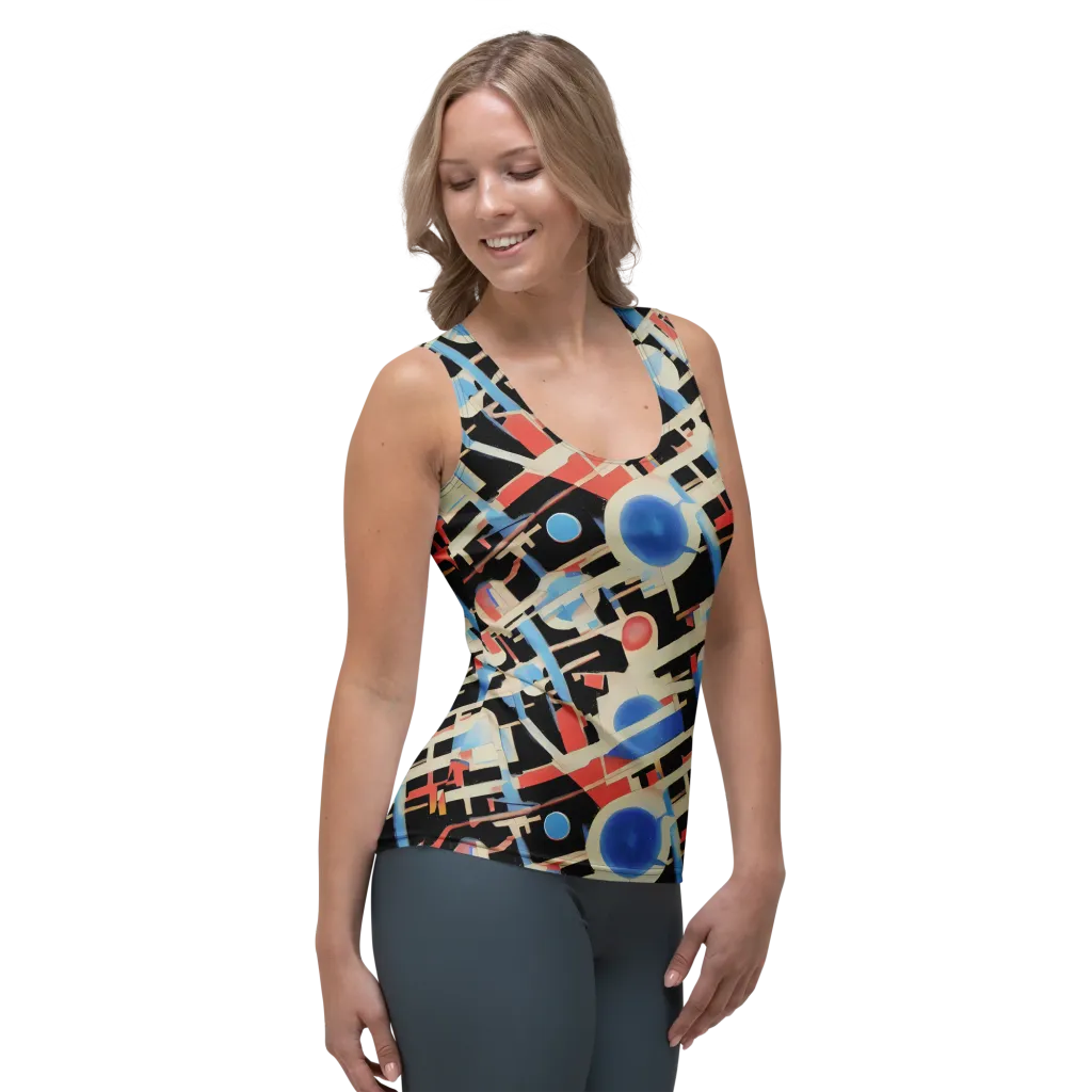 Orbit Deco on Women's Tank Top — Right Front