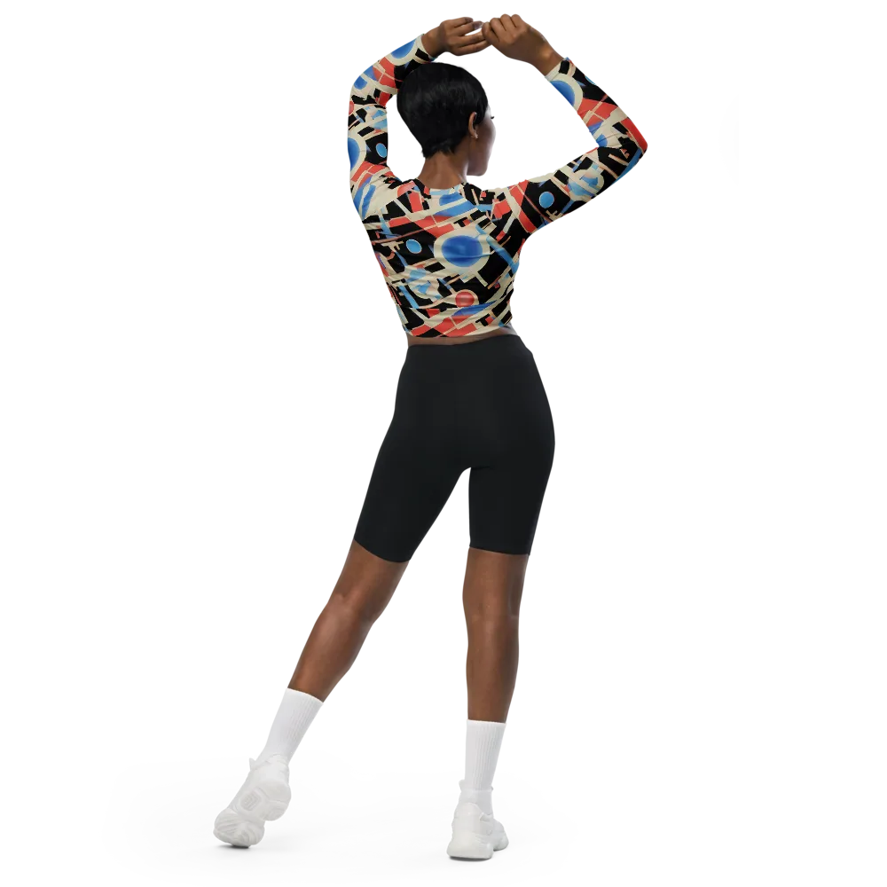 Orbit Deco on Long Sleeve Crop Top — Back