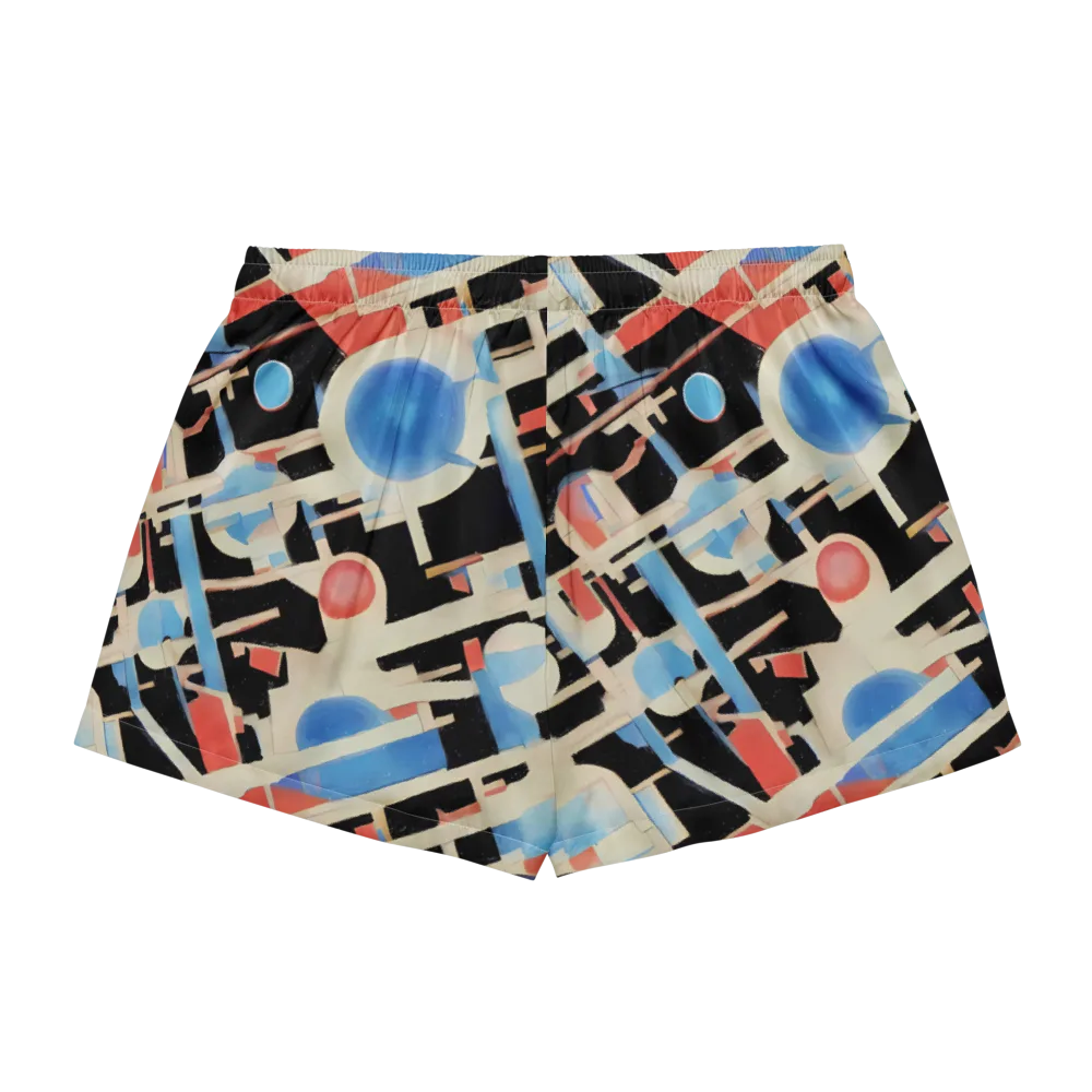 Orbit Deco on Women's Pajama Shorts — Back