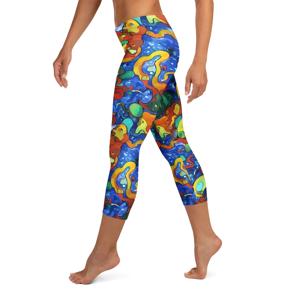 Technicolor Tide on Capri Leggings — Left