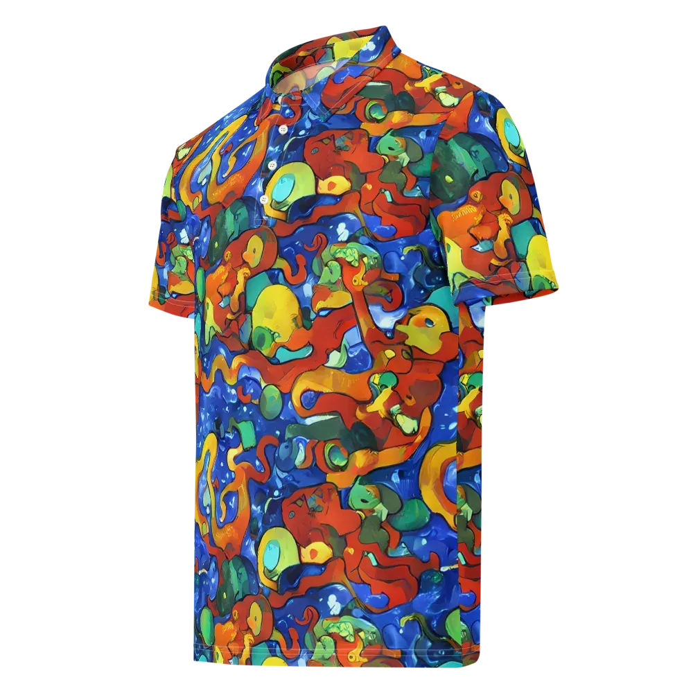 Technicolor Tide on Men's Slim Fit Polo Shirt — Left Front