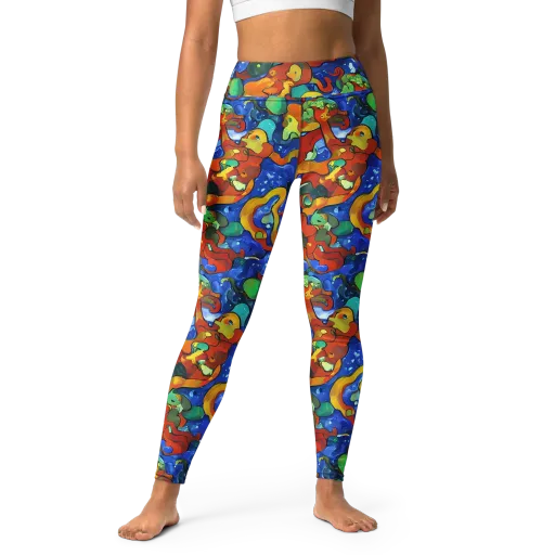 Technicolor Tide on a Yoga Leggings