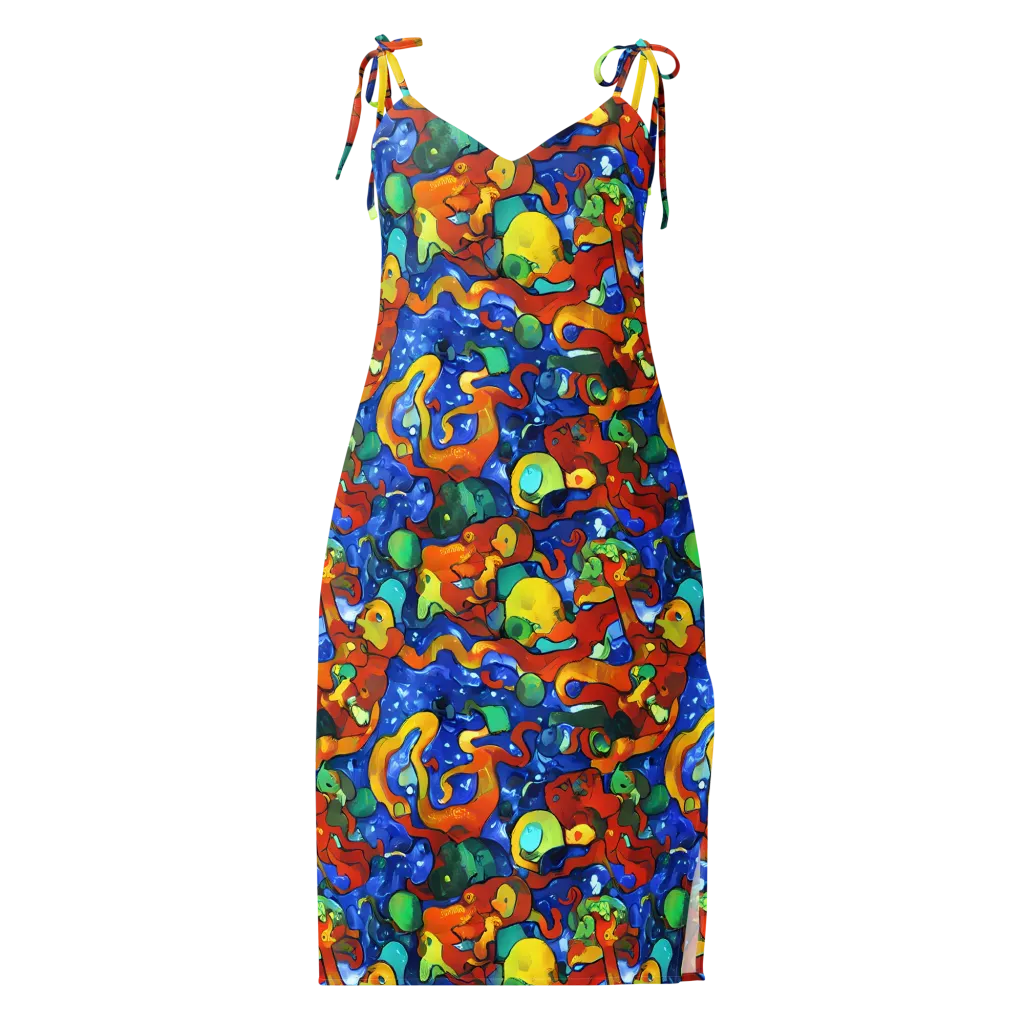 Technicolor Tide on Slip Dress — Front