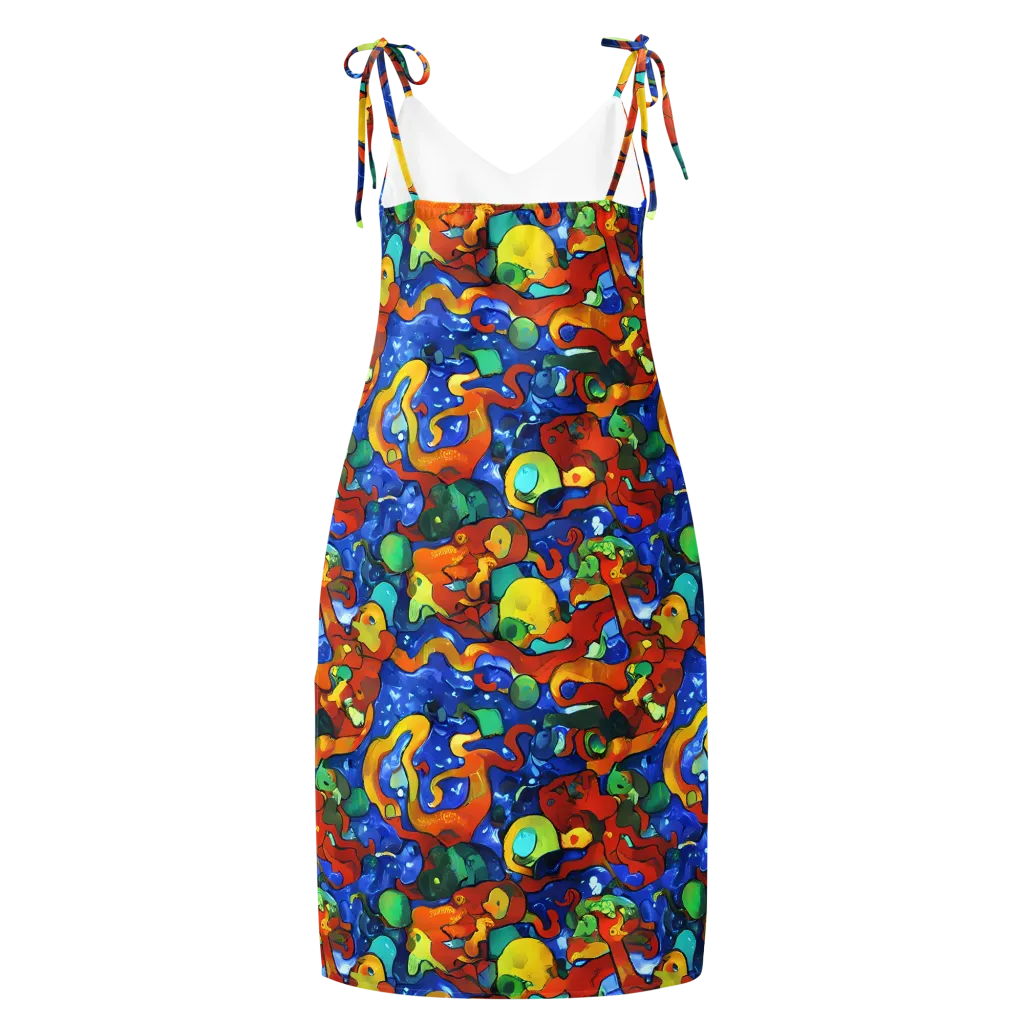 Technicolor Tide on Slip Dress — Back