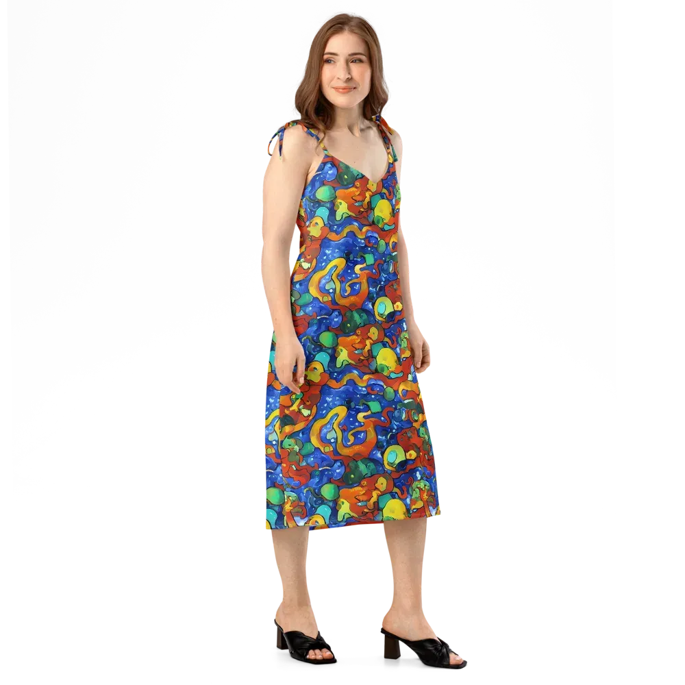 Technicolor Tide on Slip Dress — Right Front