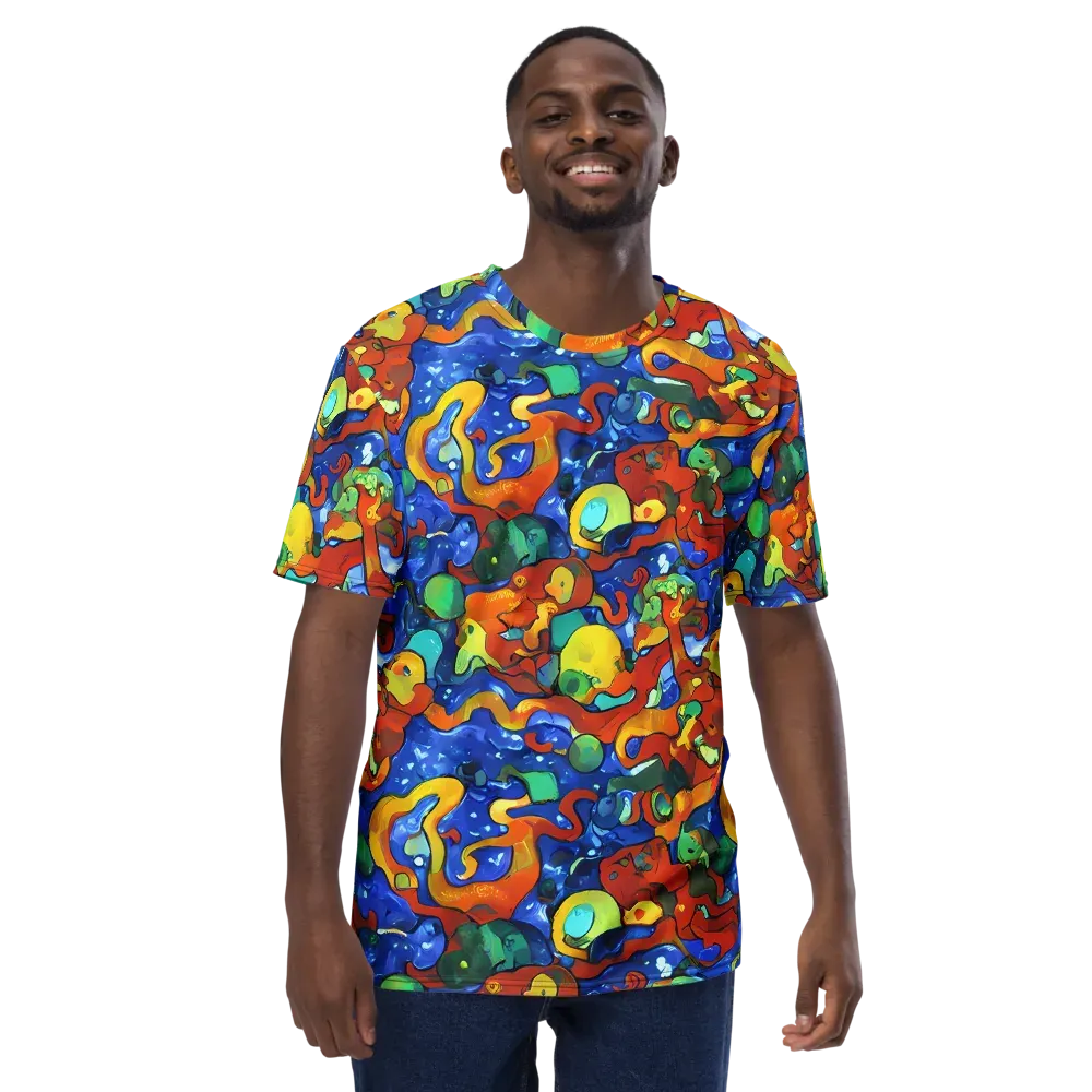 Technicolor Tide on Men's Crew Neck T-Shirt — Front