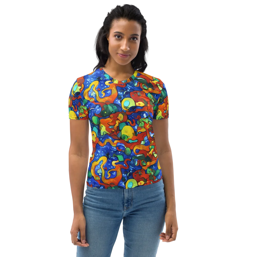 Technicolor Tide on Women's Crew Neck T-Shirt — Front