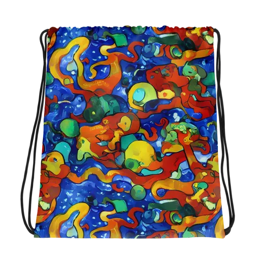 Technicolor Tide on a Drawstring Bag
