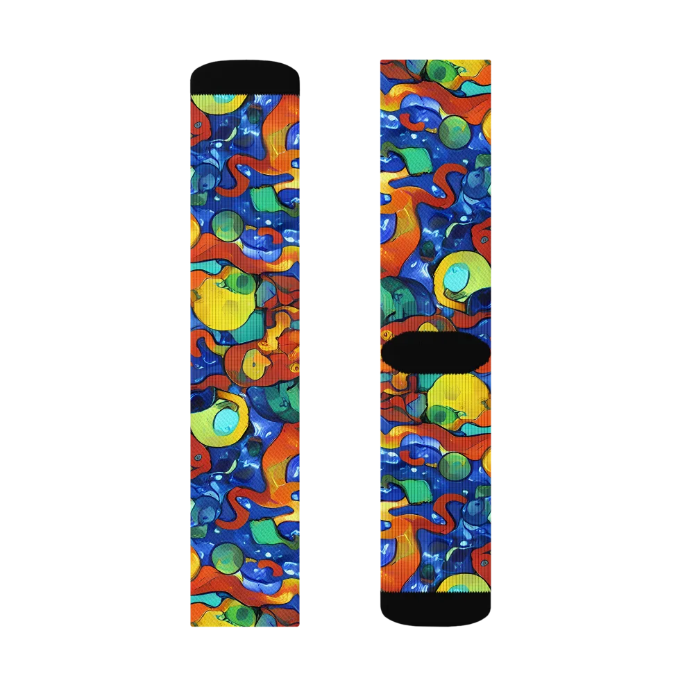 Technicolor Tide on Socks — Left Sock