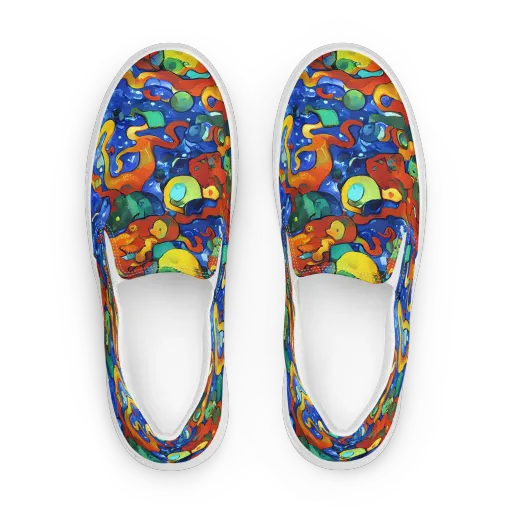 Technicolor Tide on a Women's Slip-On Canvas Shoes