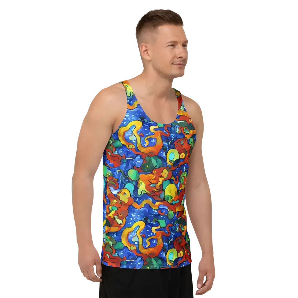 Technicolor Tide on Men's Tank Top — Right Front