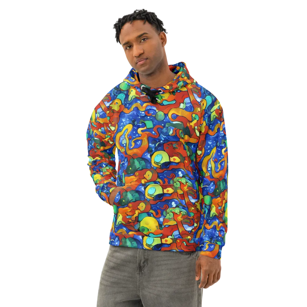 Technicolor Tide on Cotton Hoodie — Left Front