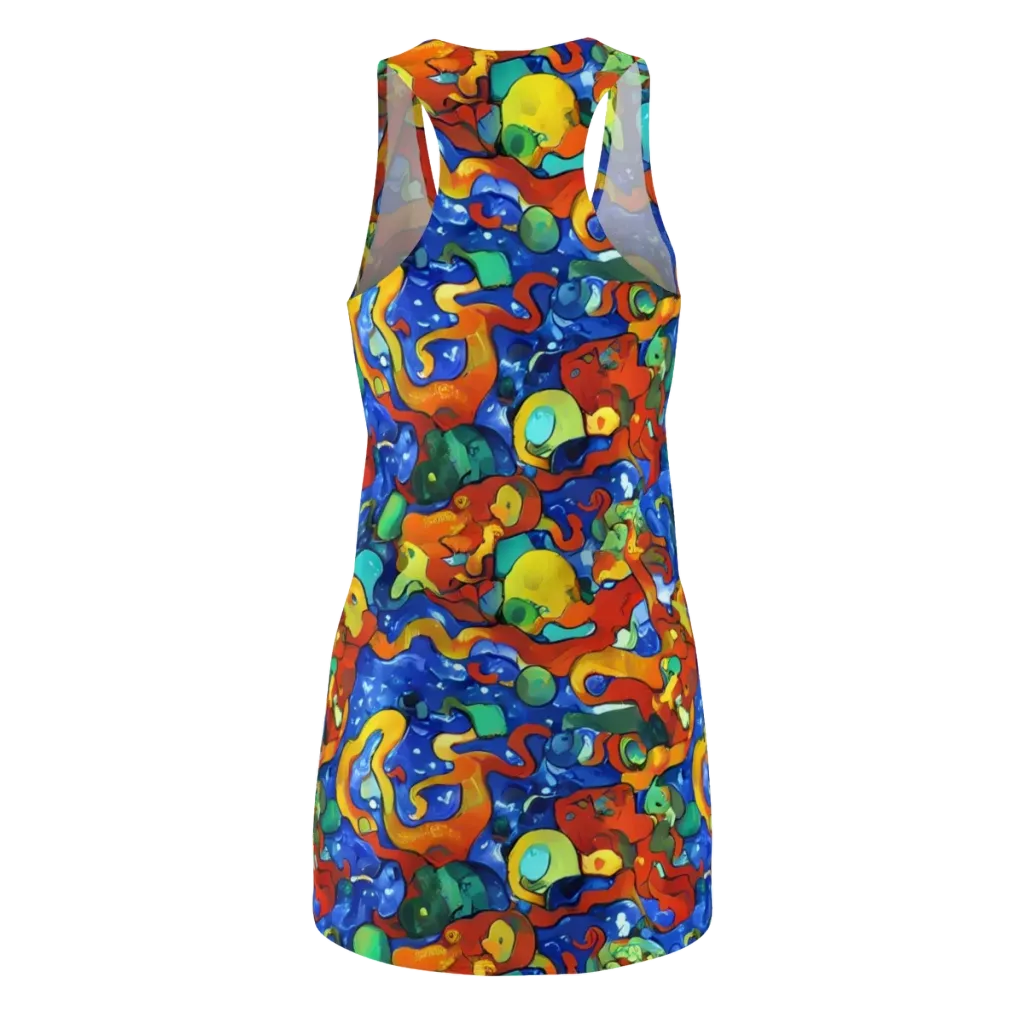 Technicolor Tide on Racerback Dress — Back