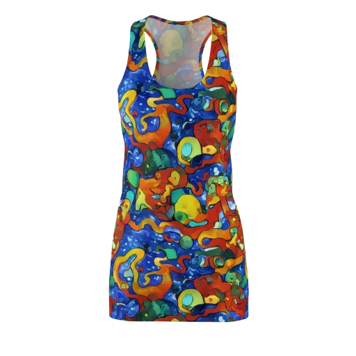 Technicolor Tide on a Racerback Dress