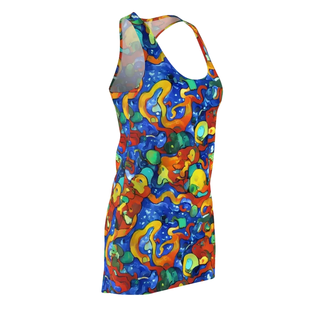 Technicolor Tide on Racerback Dress — Front Side