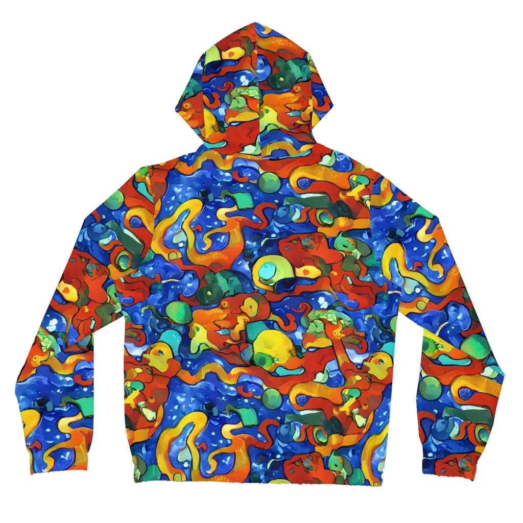 Technicolor Tide on Women's Full-Zip Hoodie — Back