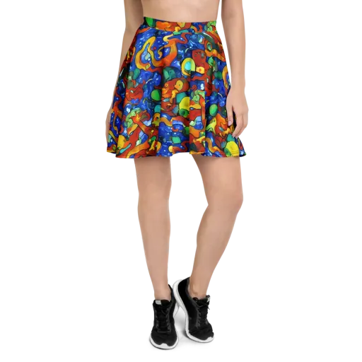 Technicolor Tide on a Skater Skirt