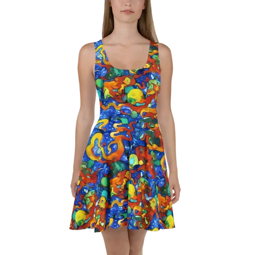 Technicolor Tide on a Skater Dress