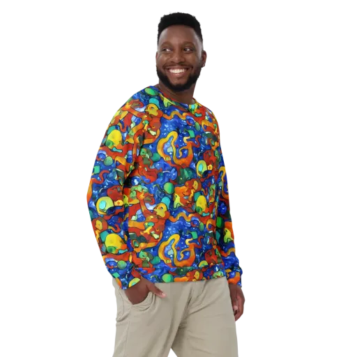 Technicolor Tide on a Sweatshirt
