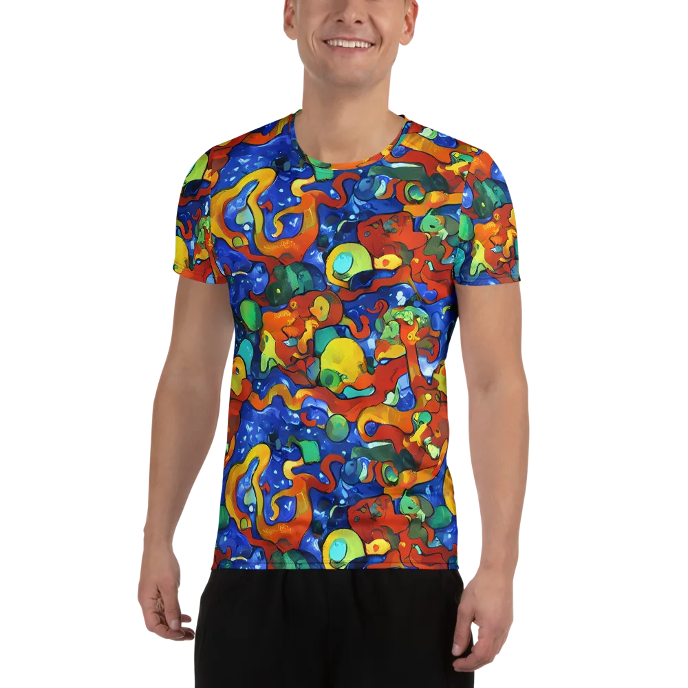 Technicolor Tide on Men's Athletic T-Shirt — Front