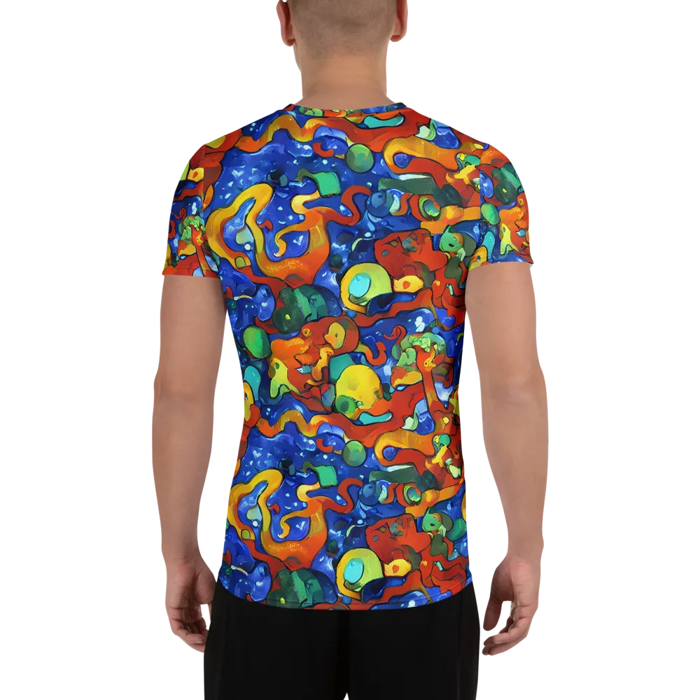Technicolor Tide on Men's Athletic T-Shirt — Back
