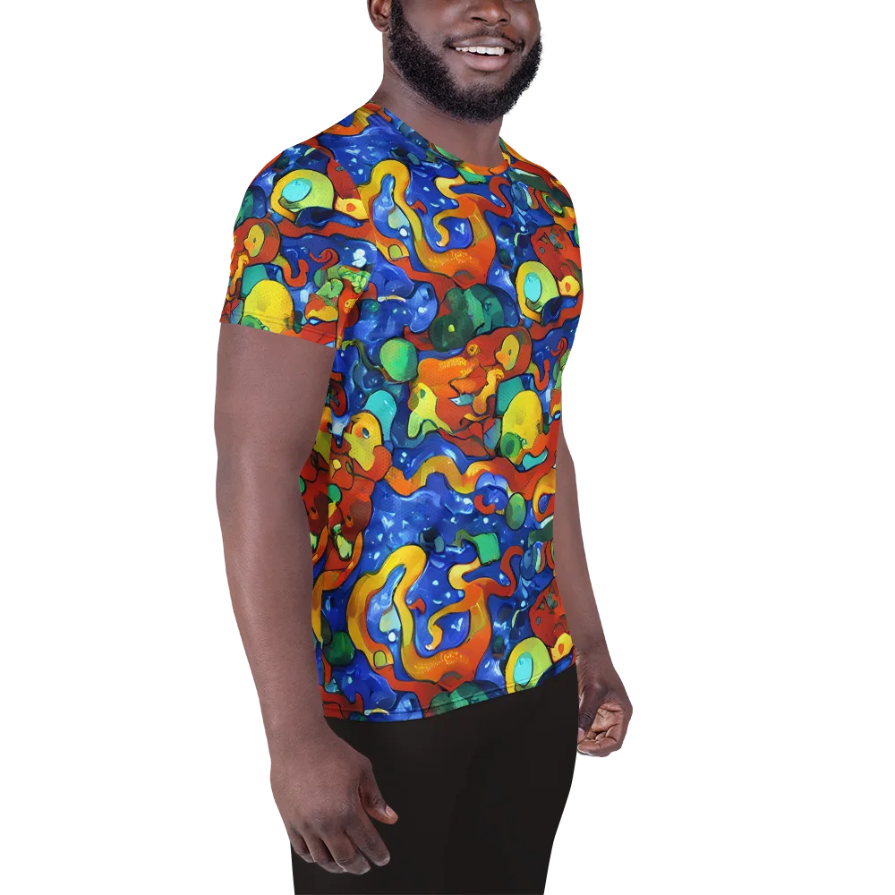 Technicolor Tide on Men's Athletic T-Shirt — Right