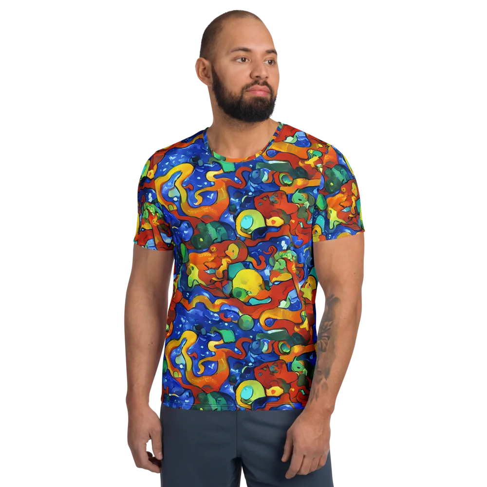 Technicolor Tide on Men's Athletic T-Shirt — Front
