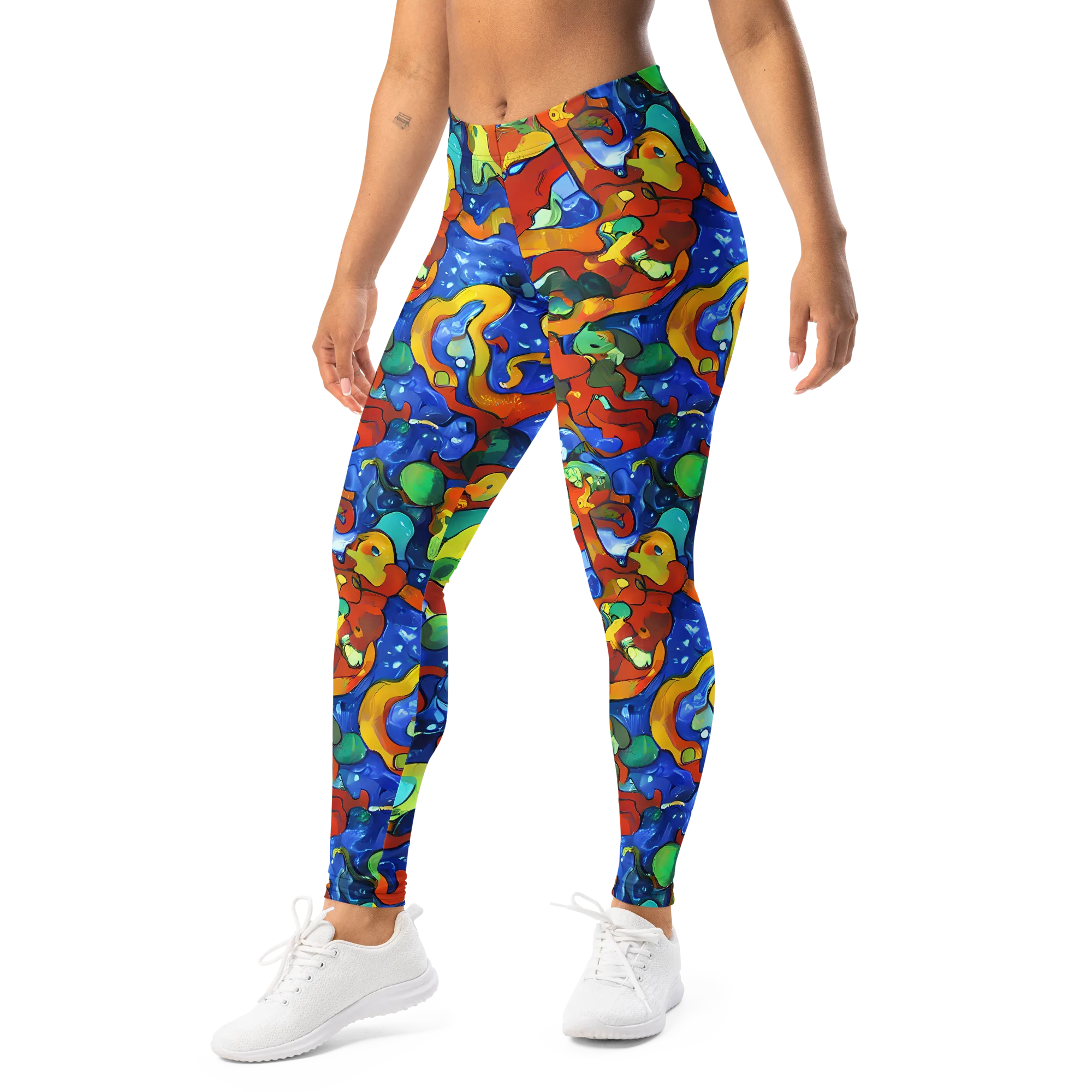 Technicolor Tide on Leggings — Left Front