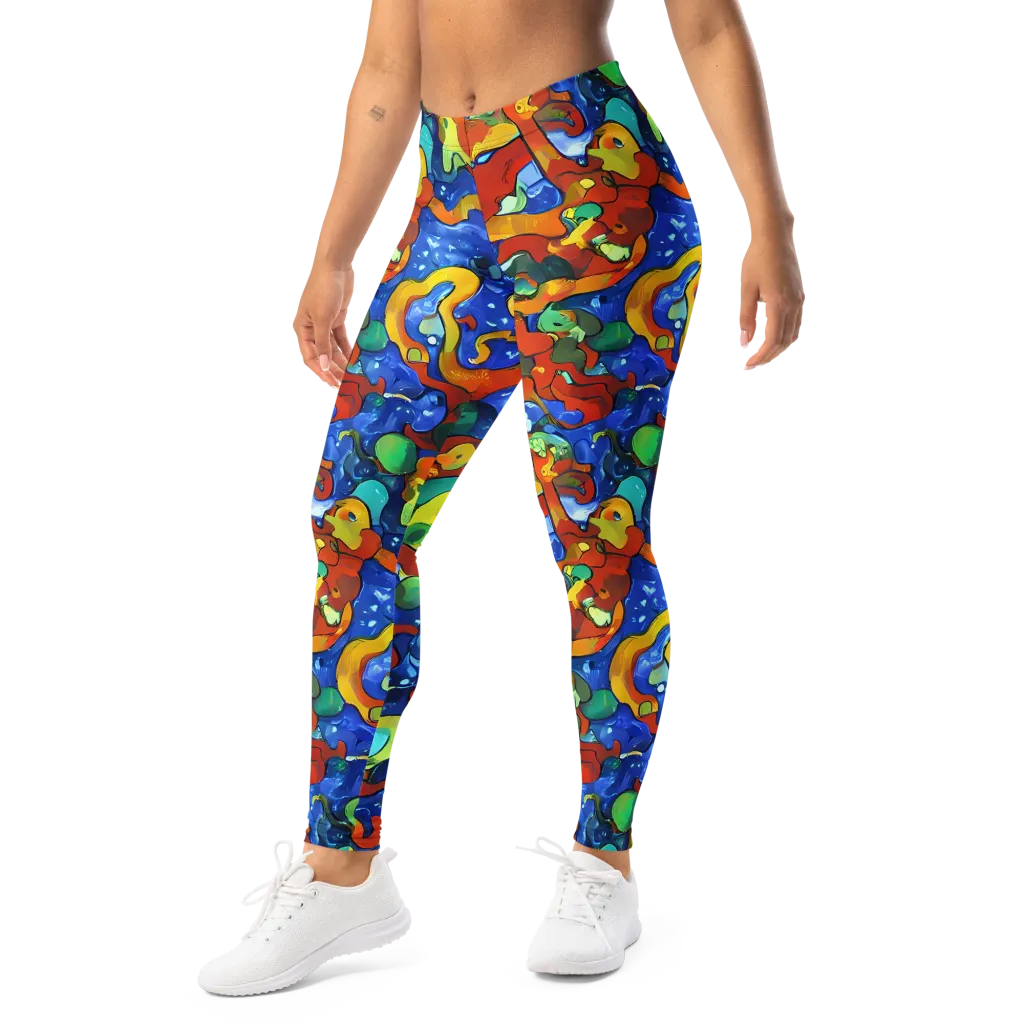 Technicolor Tide on Leggings — Left Front