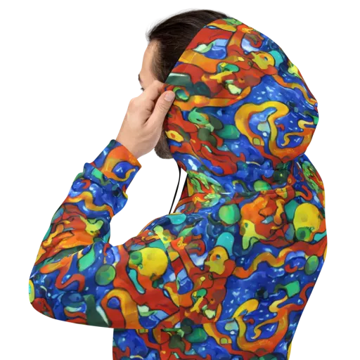 Technicolor Tide on a Hoodie
