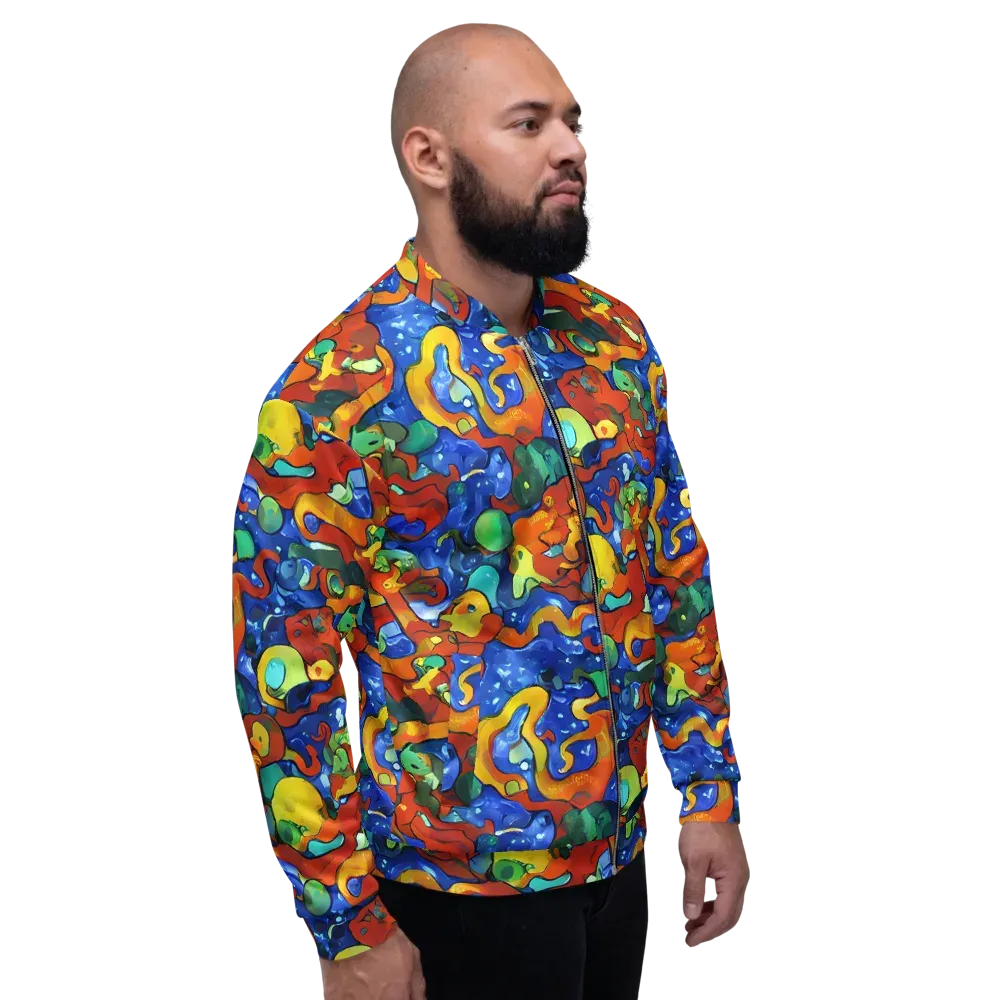 Technicolor Tide on Bomber Jacket — Right