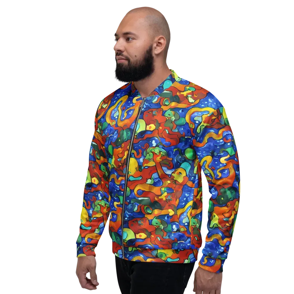 Technicolor Tide on Bomber Jacket — Left