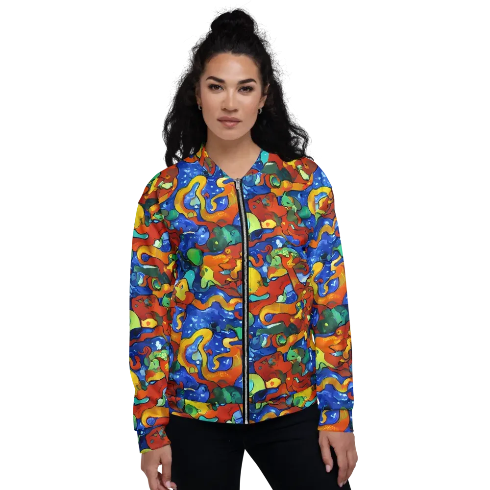 Technicolor Tide on Bomber Jacket — Front