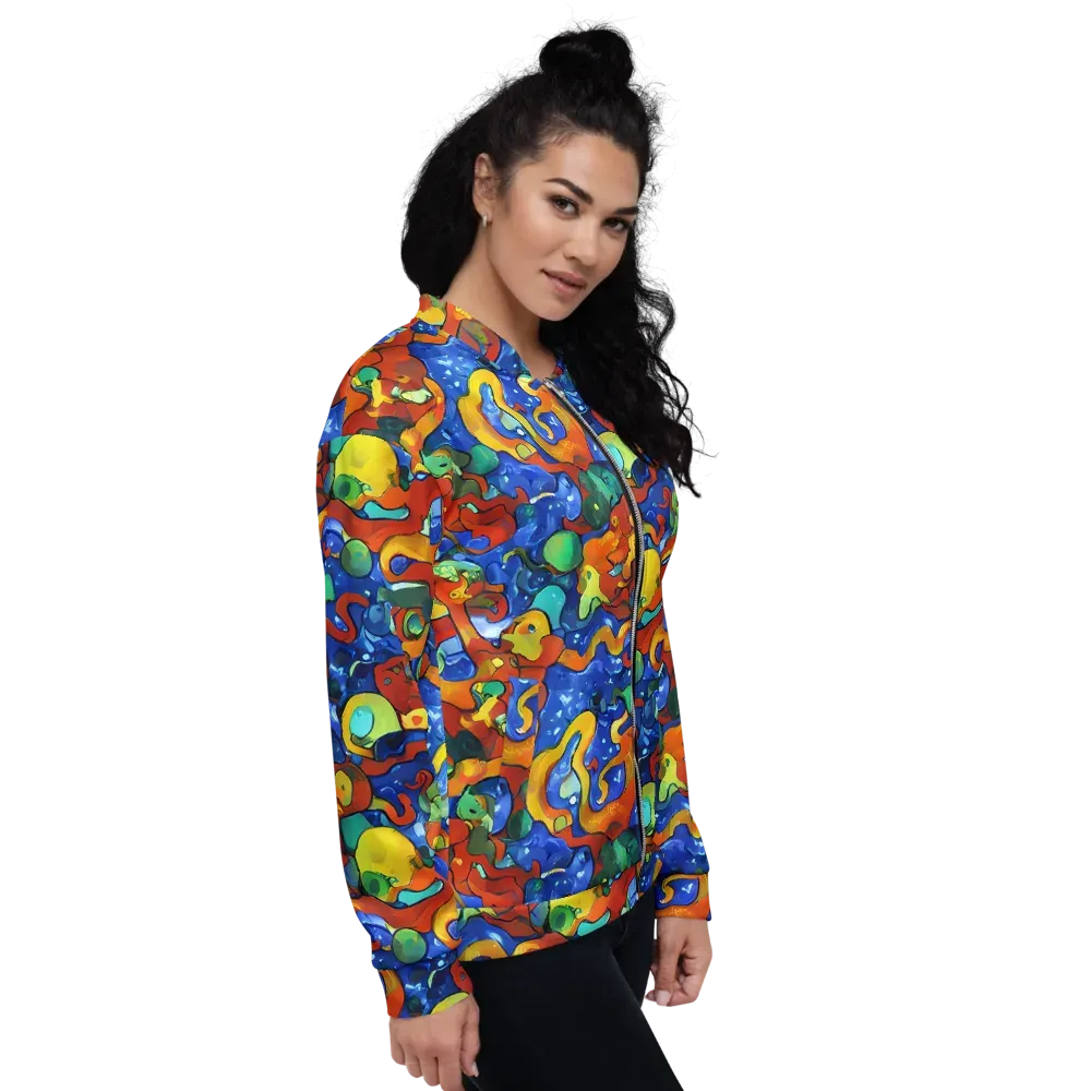Technicolor Tide on Bomber Jacket — Right