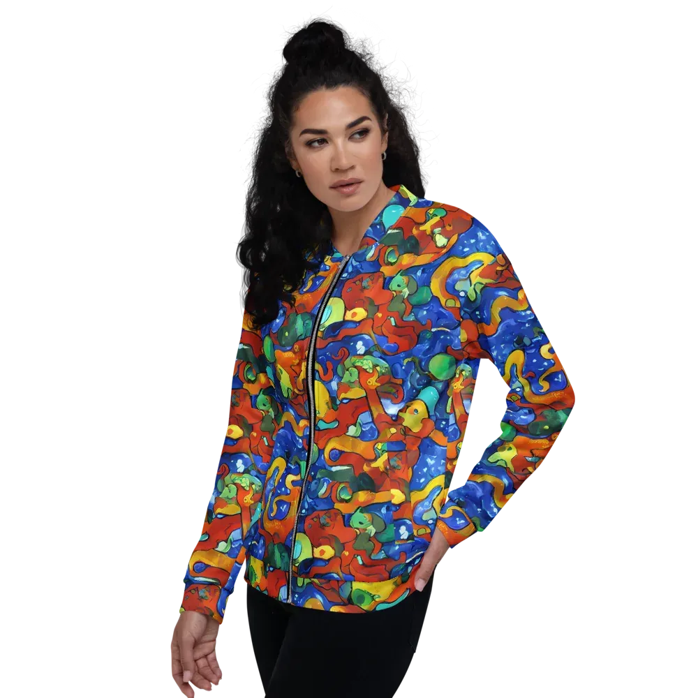 Technicolor Tide on Bomber Jacket — Left