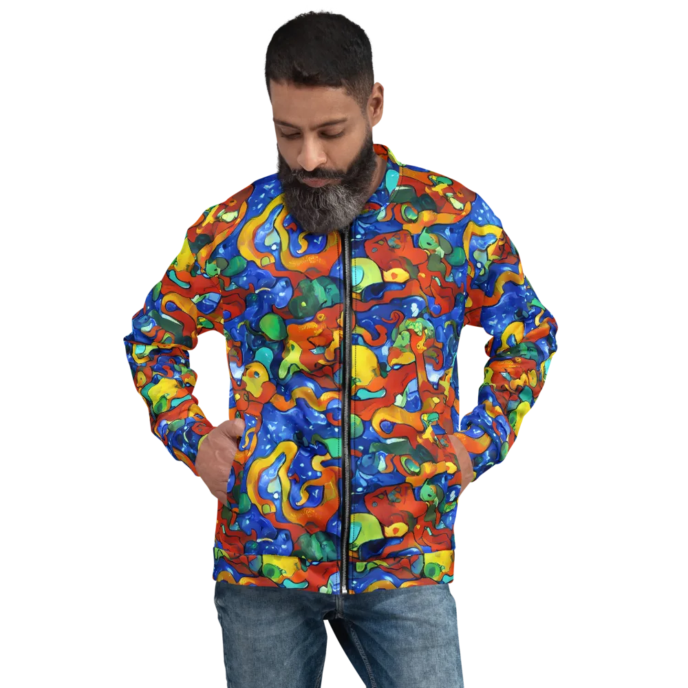 Technicolor Tide on Bomber Jacket — Front