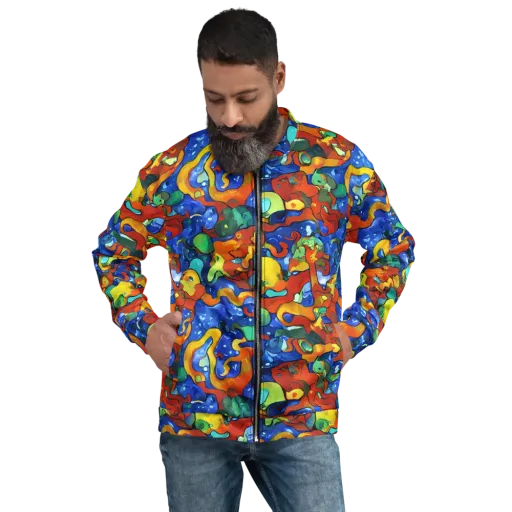 Technicolor Tide on a Bomber Jacket