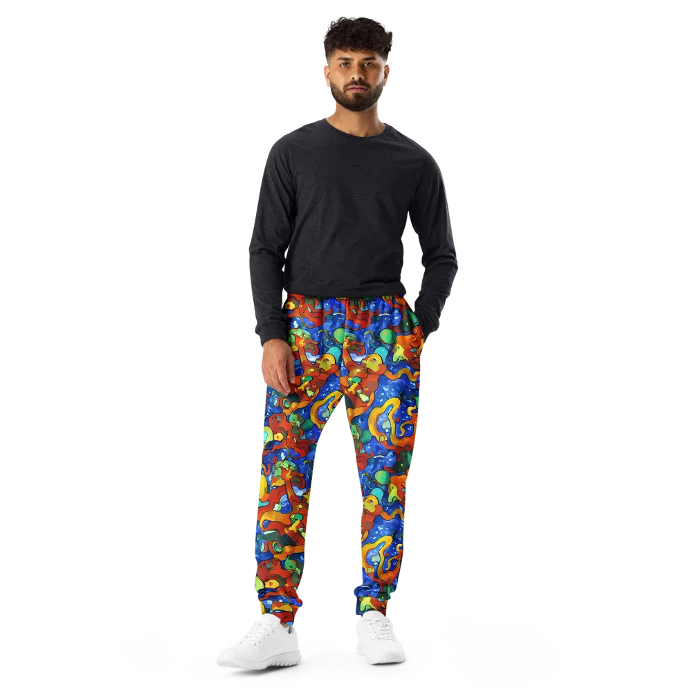 Technicolor Tide on Men's Joggers — Front