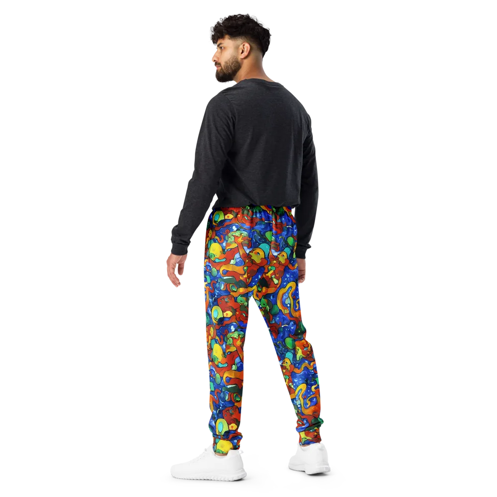 Technicolor Tide on Men's Joggers — Back