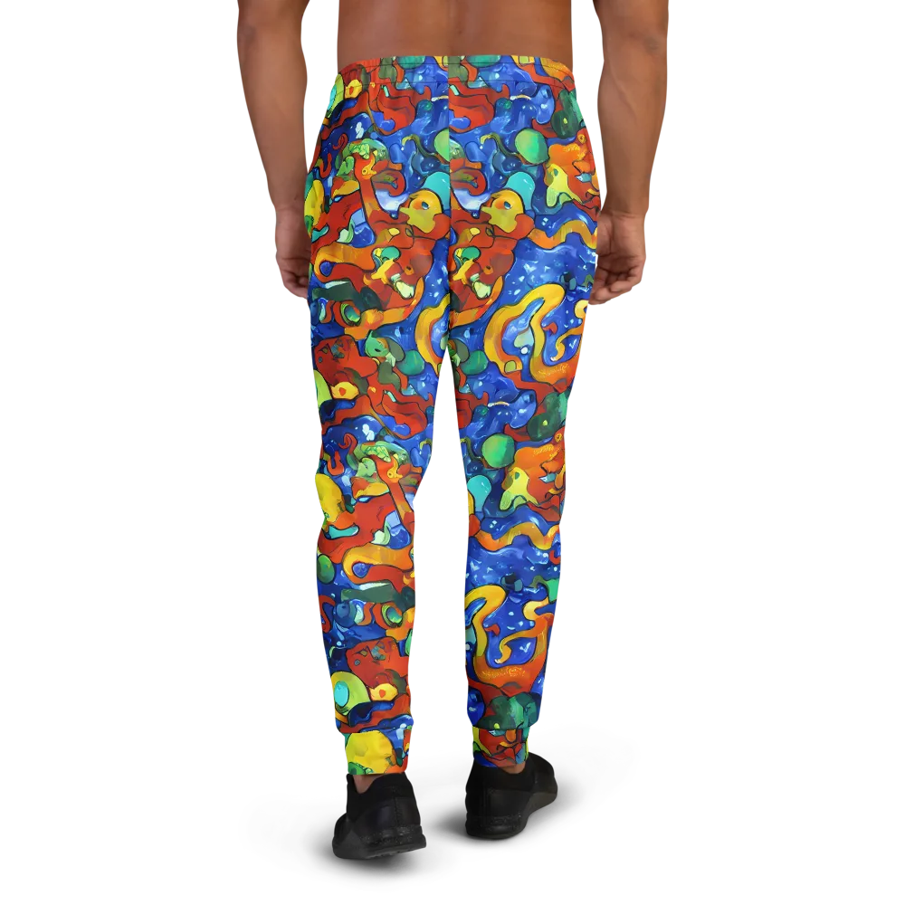 Technicolor Tide on Men's Joggers — Back
