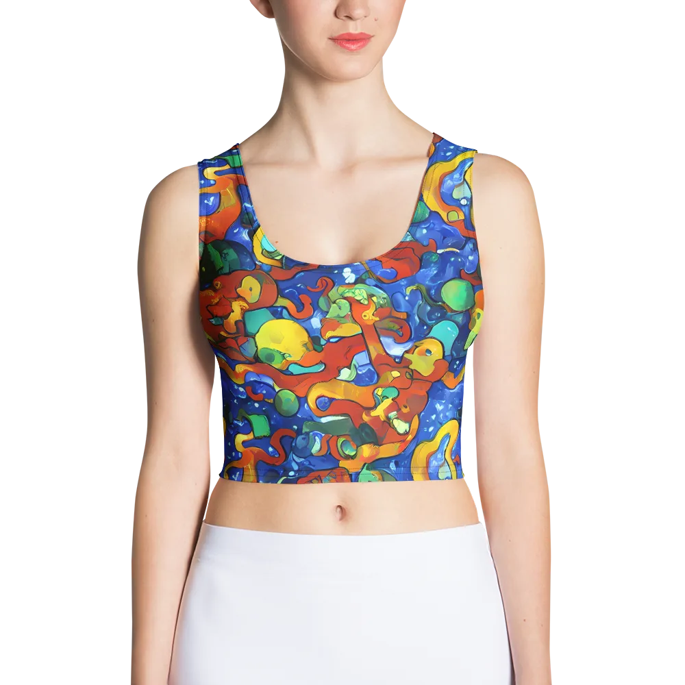 Technicolor Tide on Crop Top — Front
