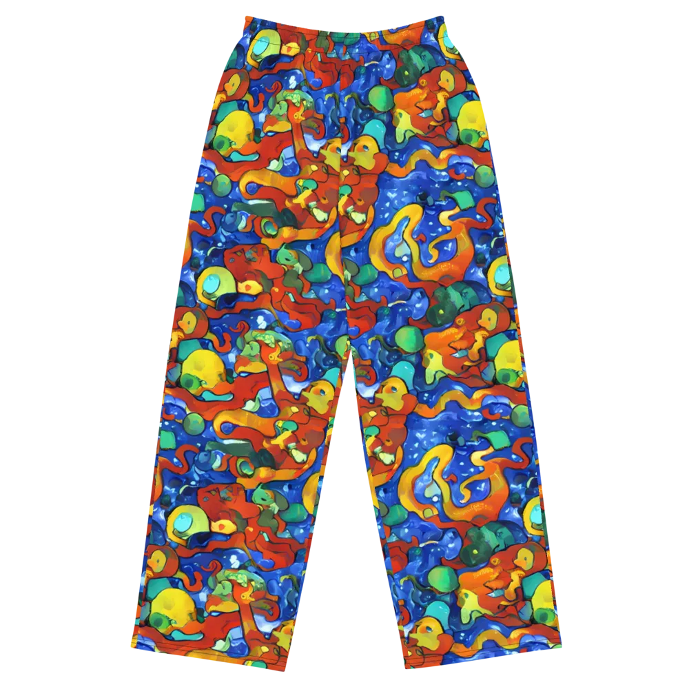 Technicolor Tide on Wide-Leg Pants — Front
