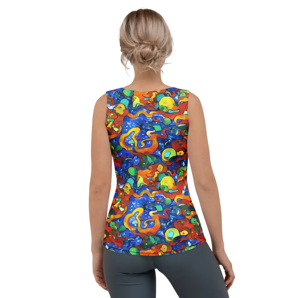Technicolor Tide on Women's Tank Top — Back