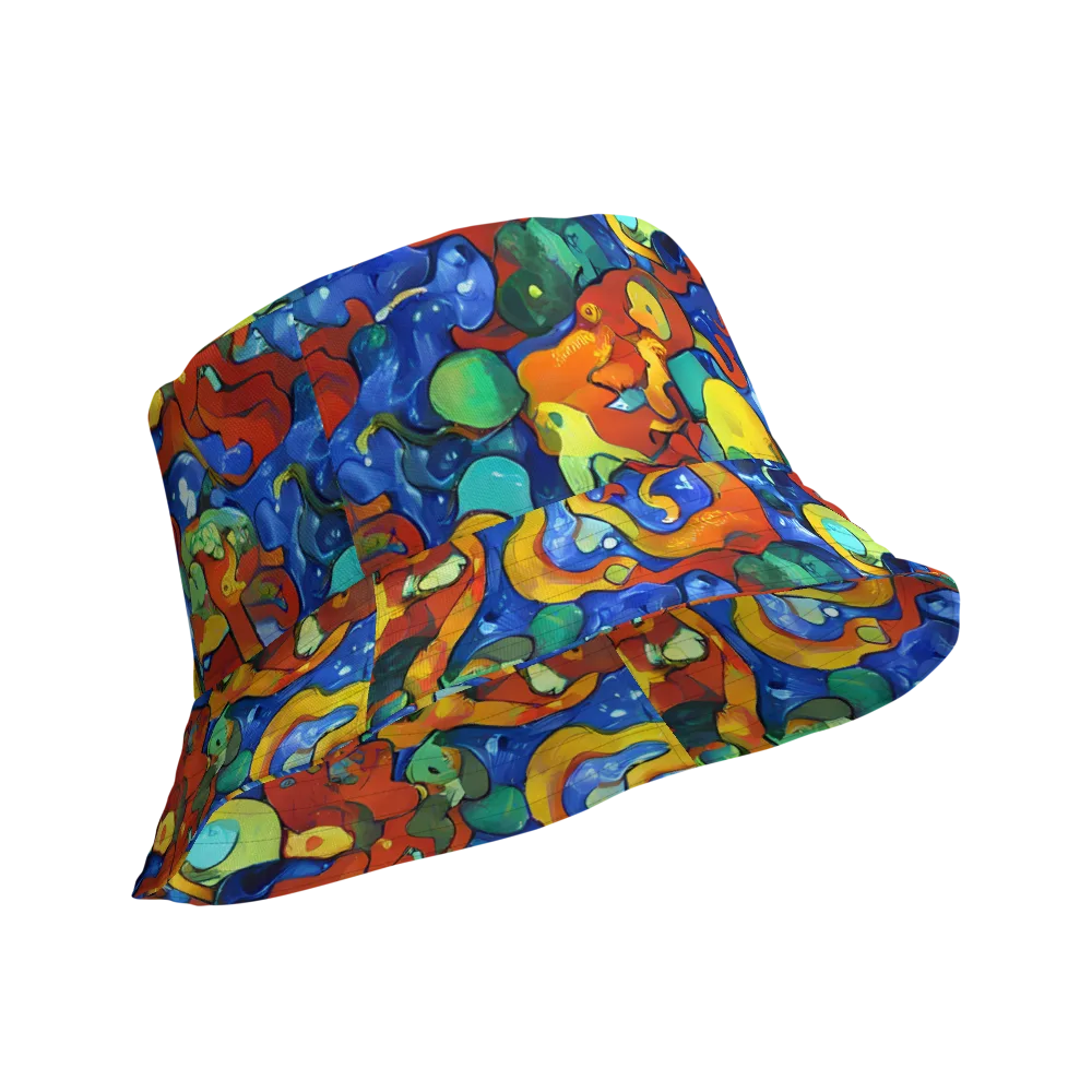 Technicolor Tide on Reversible Bucket Hat — Product details Outside