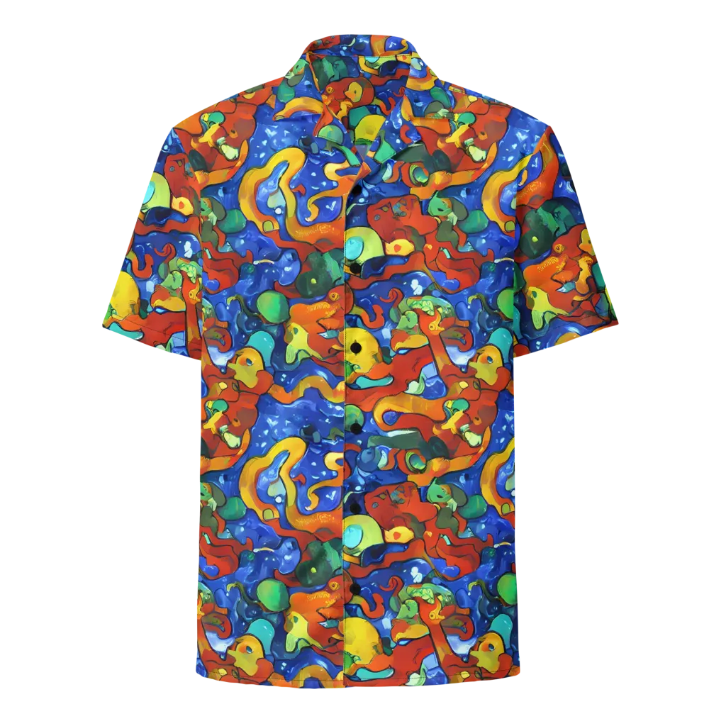 Technicolor Tide on Button Shirt — Front